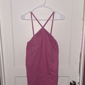 Anthropologie Mauve Backless Dress